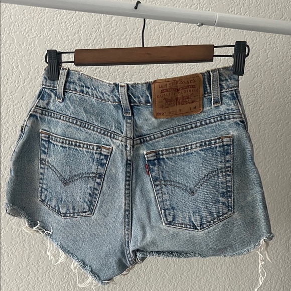 Levi's Pants - Vintage Levi's Women's Light Blue Denim Shorts